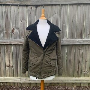 The Kooples ‘Sport’ olive green medium weight military jacket, size XS